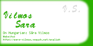 vilmos sara business card